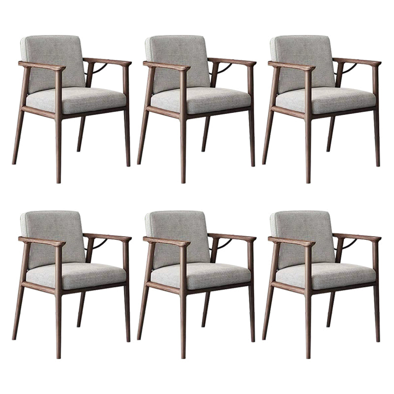 Le bois de frêne de style traditionnel préside des chaises de salle à manger de cuisine à bras arrière solide