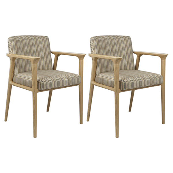 Le bois de frêne de style traditionnel préside des chaises de salle à manger de cuisine à bras arrière solide