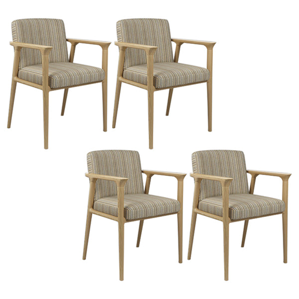 Le bois de frêne de style traditionnel préside des chaises de salle à manger de cuisine à bras arrière solide