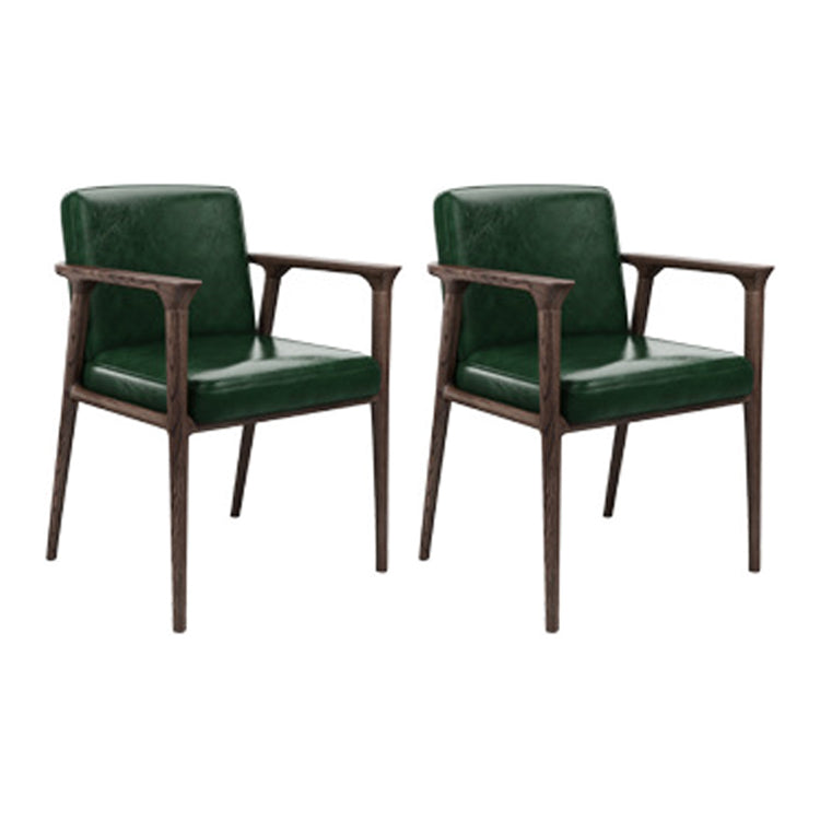 Le bois de frêne de style traditionnel préside des chaises de salle à manger de cuisine à bras arrière solide