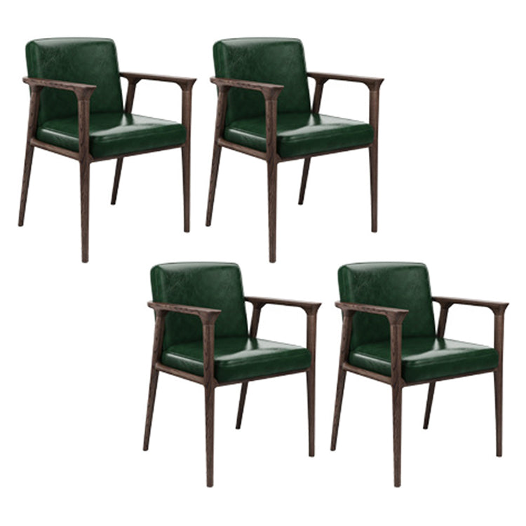 Le bois de frêne de style traditionnel préside des chaises de salle à manger de cuisine à bras arrière solide