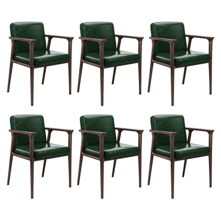 Le bois de frêne de style traditionnel préside des chaises de salle à manger de cuisine à bras arrière solide