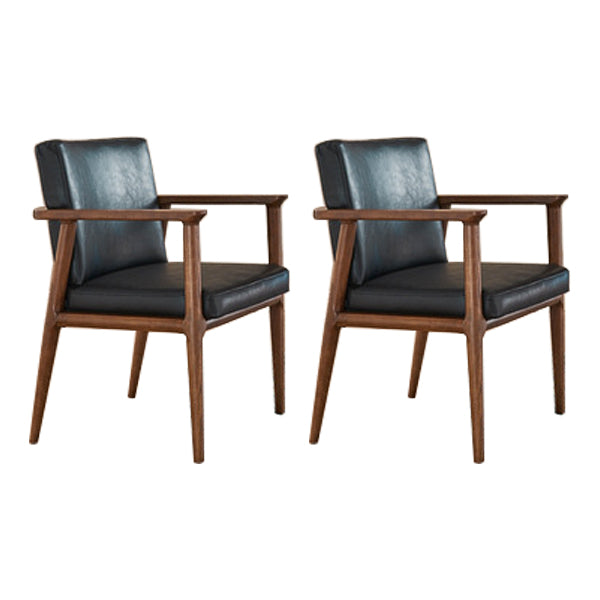 Le bois de frêne de style traditionnel préside des chaises de salle à manger de cuisine à bras arrière solide