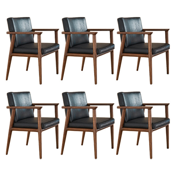Le bois de frêne de style traditionnel préside des chaises de salle à manger de cuisine à bras arrière solide