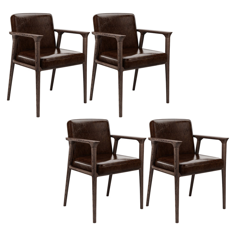 Le bois de frêne de style traditionnel préside des chaises de salle à manger de cuisine à bras arrière solide