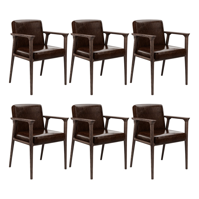 Le bois de frêne de style traditionnel préside des chaises de salle à manger de cuisine à bras arrière solide
