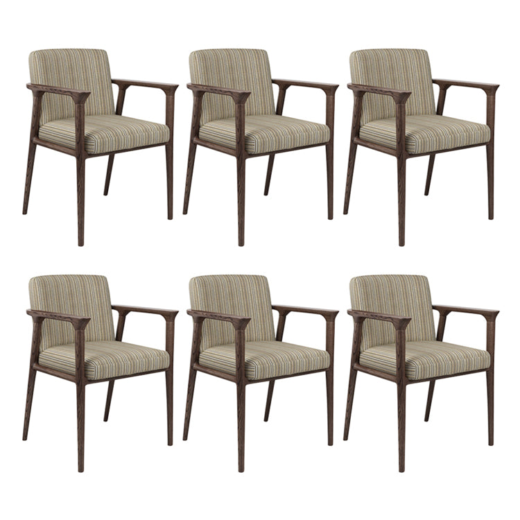 Le bois de frêne de style traditionnel préside des chaises de salle à manger de cuisine à bras arrière solide