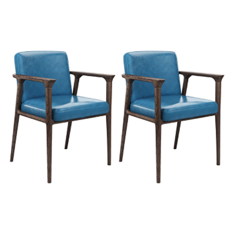 Le bois de frêne de style traditionnel préside des chaises de salle à manger de cuisine à bras arrière solide
