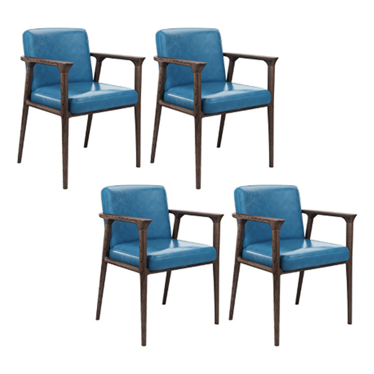 Le bois de frêne de style traditionnel préside des chaises de salle à manger de cuisine à bras arrière solide