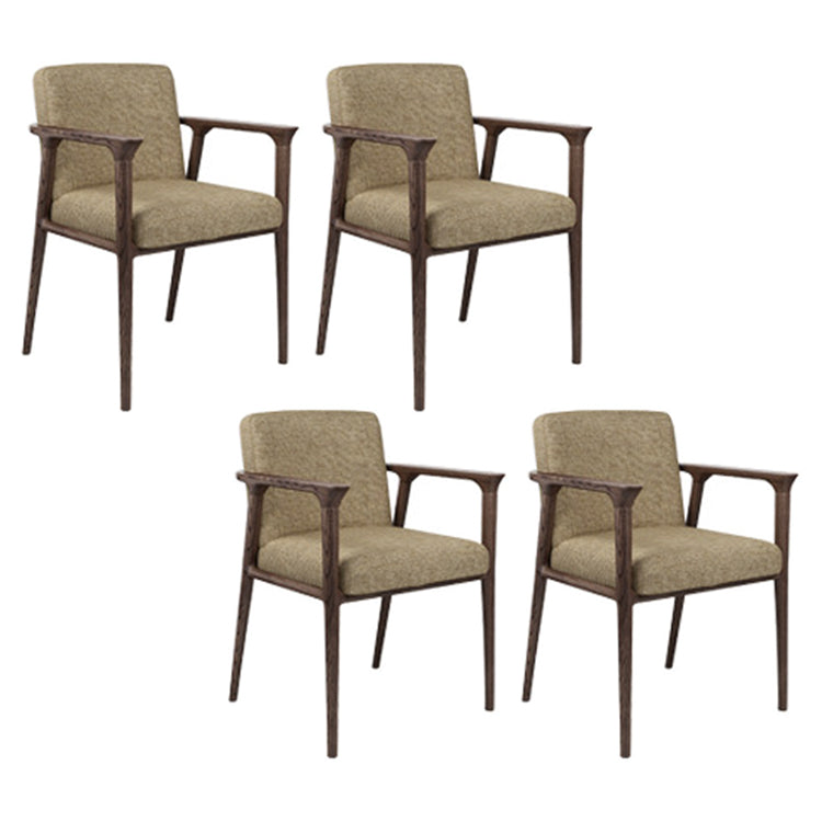 Le bois de frêne de style traditionnel préside des chaises de salle à manger de cuisine à bras arrière solide