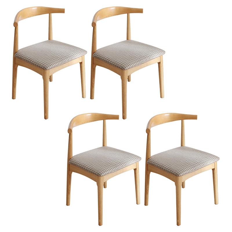 Scandinavian Style Wood Dining Chairs Dining Room Open Back Dining Side Armless Chair