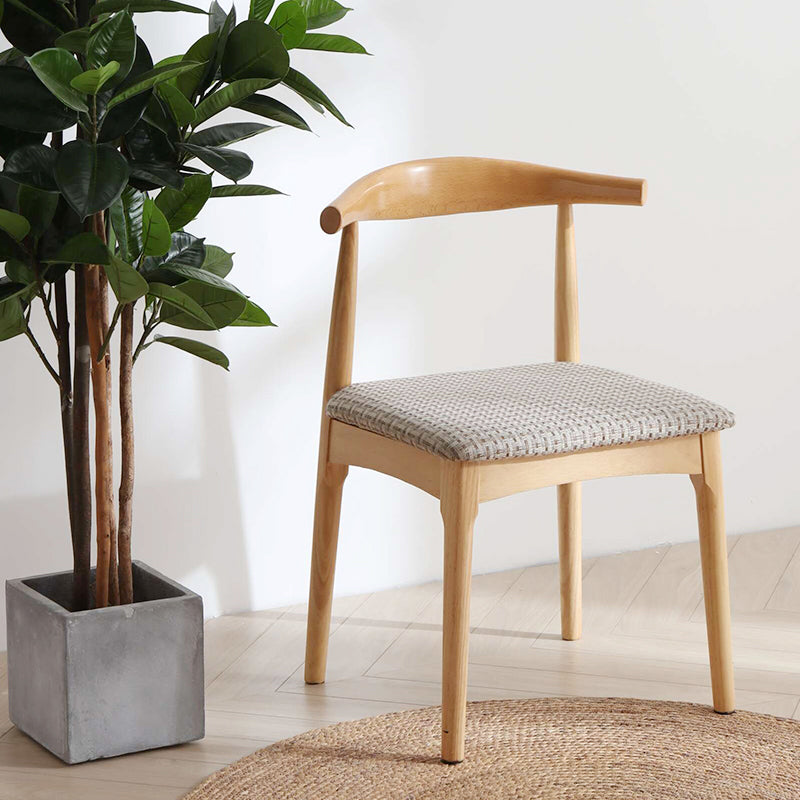 Scandinavian Style Wood Dining Chairs Dining Room Open Back Dining Side Armless Chair