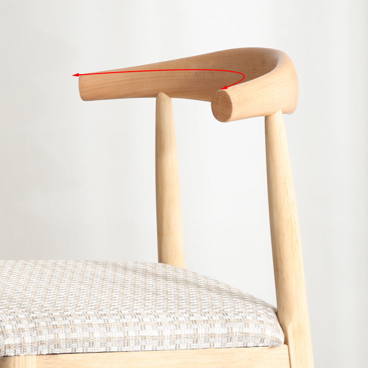 Scandinavian Style Wood Dining Chairs Dining Room Open Back Dining Side Armless Chair