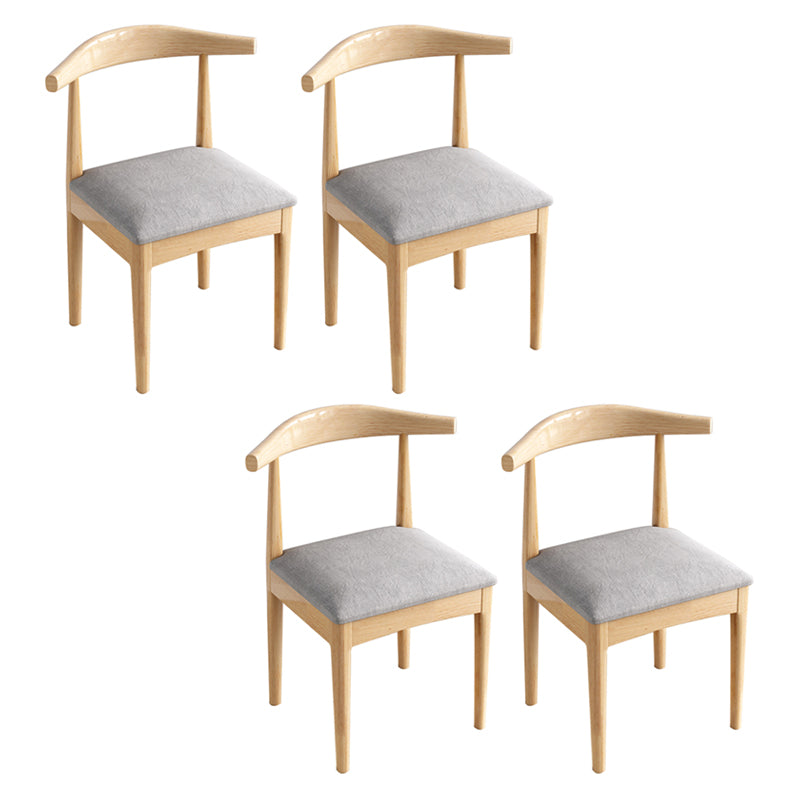 Scandinavian Style Wood Dining Chairs Dining Room Open Back Dining Side Armless Chair