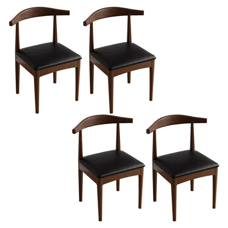 Scandinavian Style Wood Dining Chairs Dining Room Open Back Dining Side Armless Chair
