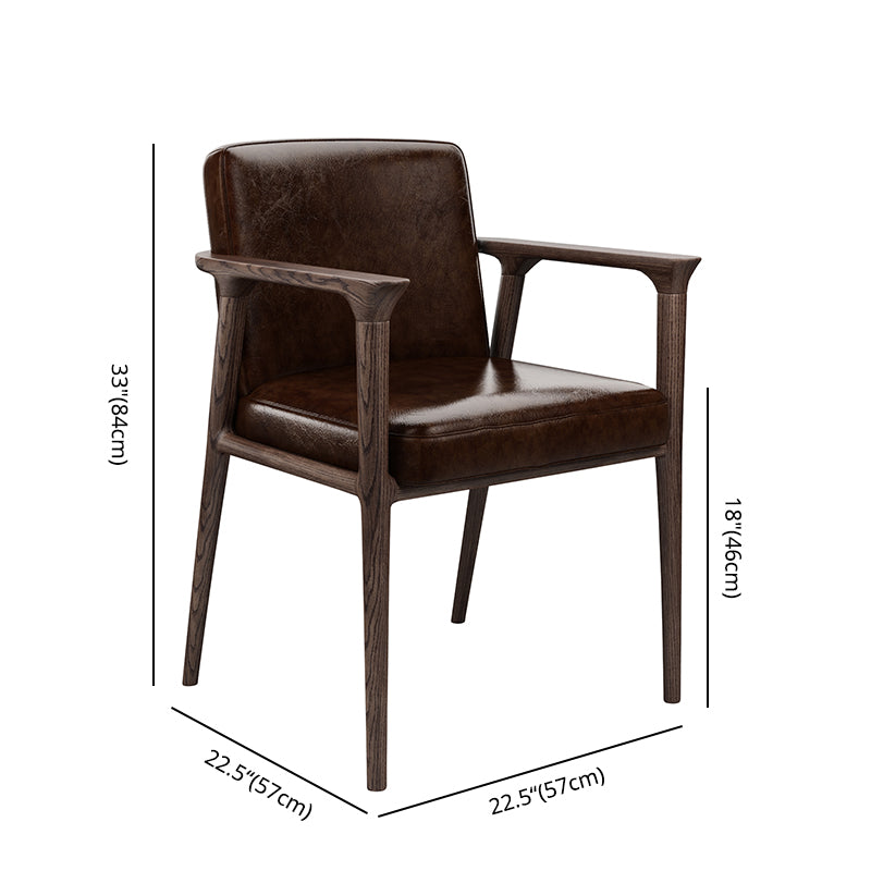 Le bois de frêne de style traditionnel préside la chaise arrière solide de salles à manger de Kichen de bras