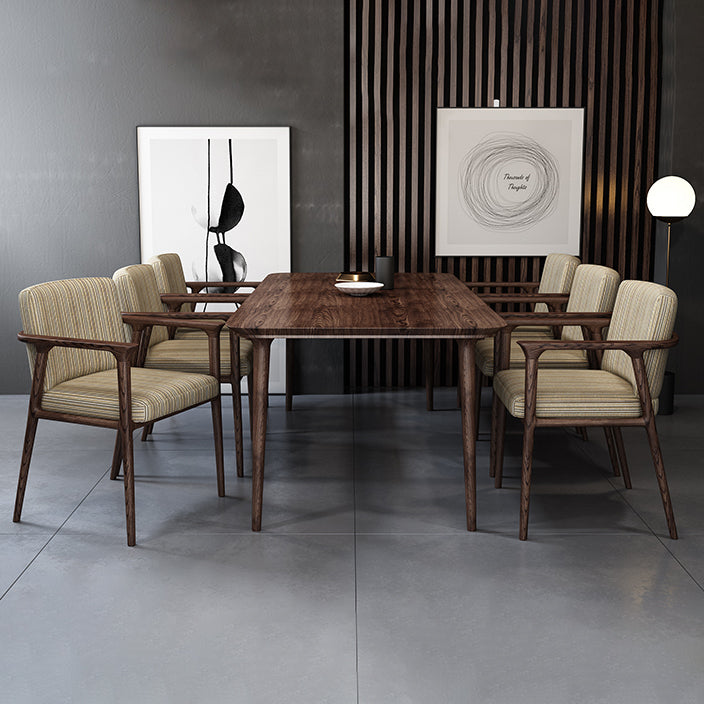 Le bois de frêne de style traditionnel préside la chaise arrière solide de salles à manger de Kichen de bras