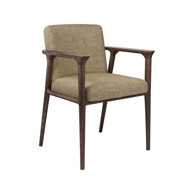 Le bois de frêne de style traditionnel préside la chaise arrière solide de salles à manger de Kichen de bras