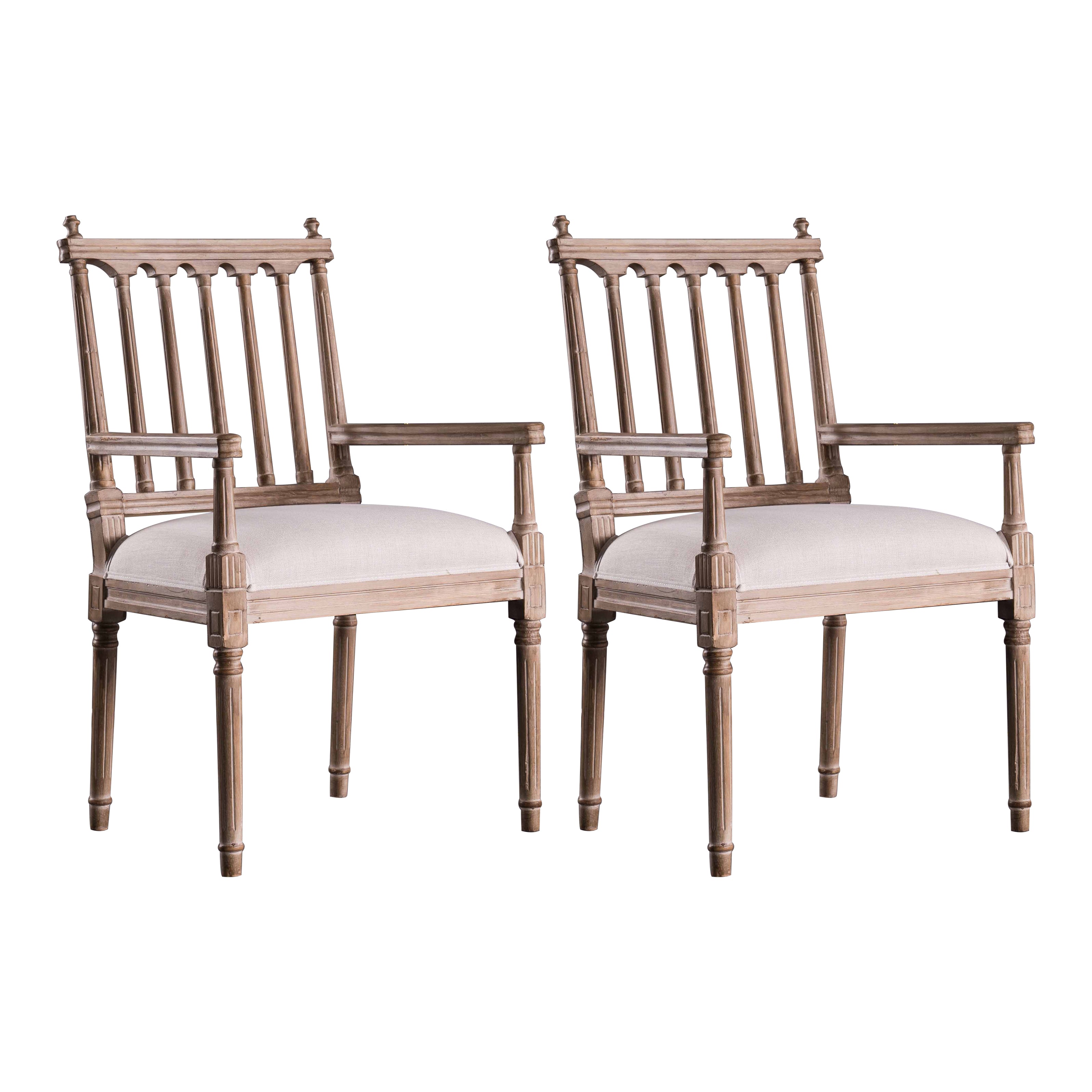 Traditional Study Room Leather Arm Chair Walnut Slat Back Dining Chair