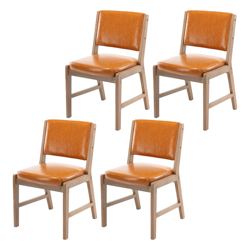 Nordic Style Upholstered Side Chairs Open Back Dining Side Chairs for Kitchen