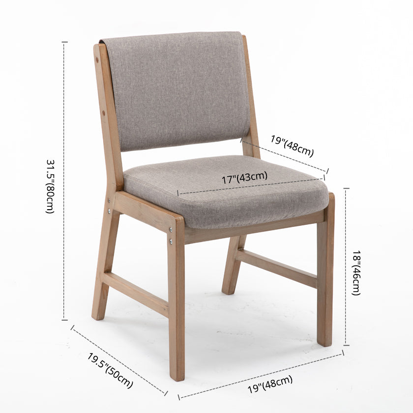 Nordic Style Upholstered Side Chairs Open Back Dining Side Chairs for Kitchen
