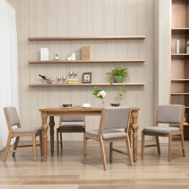 Nordic Style Upholstered Side Chairs Open Back Dining Side Chairs for Kitchen