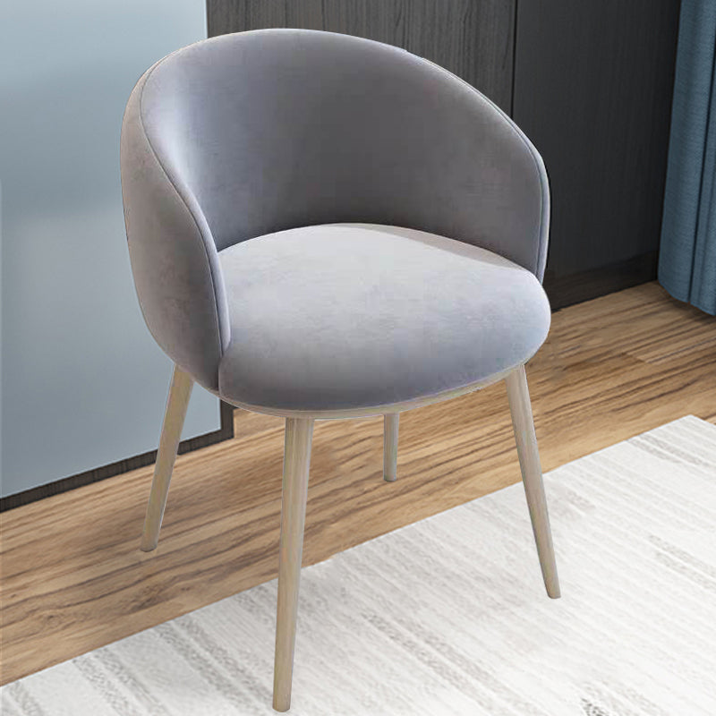 Home Scandinavian Arm Chair Parsons Back Metal Upholstered Dining Room Chair