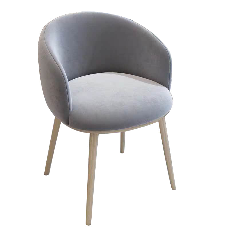 Home Scandinavian Arm Chair Parsons Back Metal Upholstered Dining Room Chair