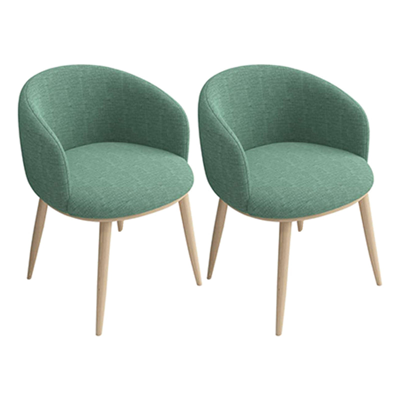 Home Scandinavian Arm Chair Parsons Back Metal Upholstered Dining Room Chair