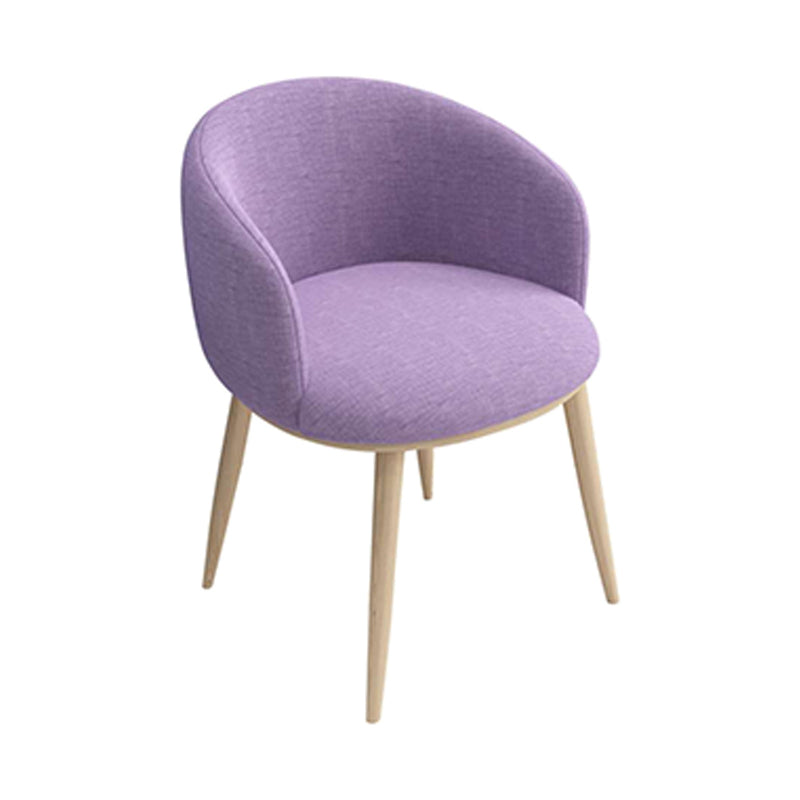Home Scandinavian Arm Chair Parsons Back Metal Upholstered Dining Room Chair
