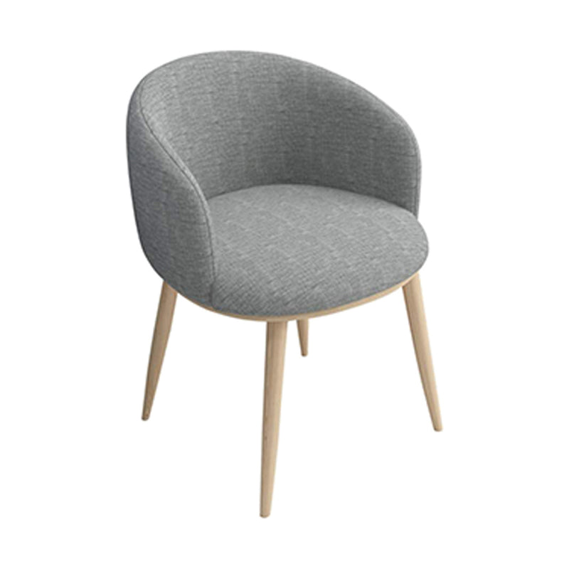 Home Scandinavian Arm Chair Parsons Back Metal Upholstered Dining Room Chair