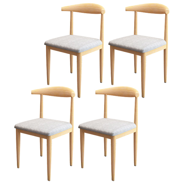 Scandinavian Style Metal Dining Chairs Dining Room Open Back Armless Dining Side Chair