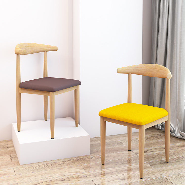 Scandinavian Style Metal Dining Chairs Dining Room Open Back Armless Dining Side Chair