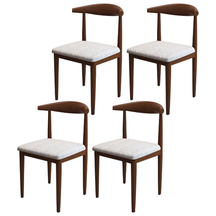 Scandinavian Style Metal Dining Chairs Dining Room Open Back Armless Dining Side Chair