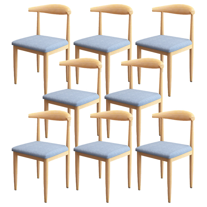 Scandinavian Style Metal Dining Chairs Dining Room Open Back Armless Dining Side Chair