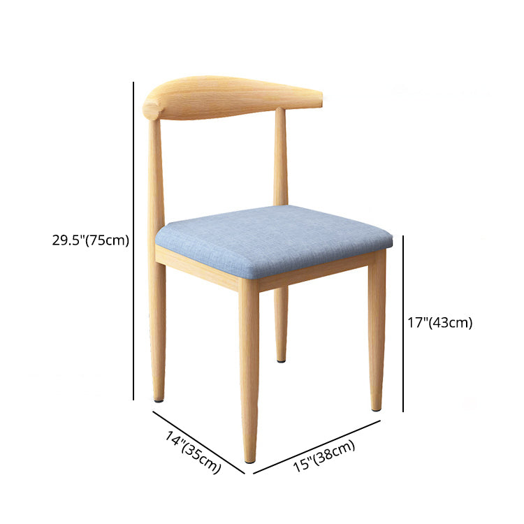 Scandinavian Style Metal Dining Chairs Dining Room Open Back Armless Dining Side Chair