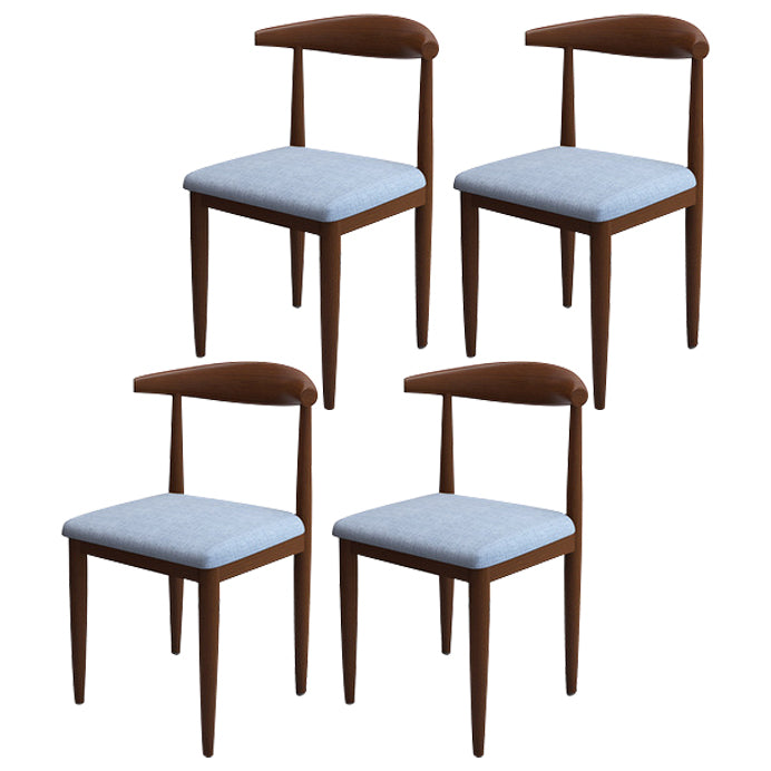 Scandinavian Style Metal Dining Chairs Dining Room Open Back Armless Dining Side Chair