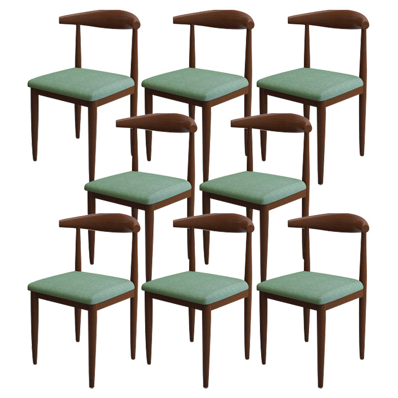 Scandinavian Style Metal Dining Chairs Dining Room Open Back Armless Dining Side Chair
