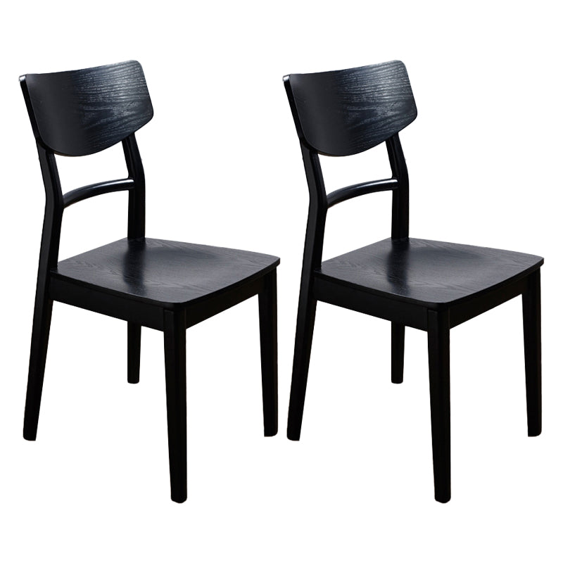 Industrial Ash Open Side Chair Matte Finish Upholstered Dining Chair with Black Legs