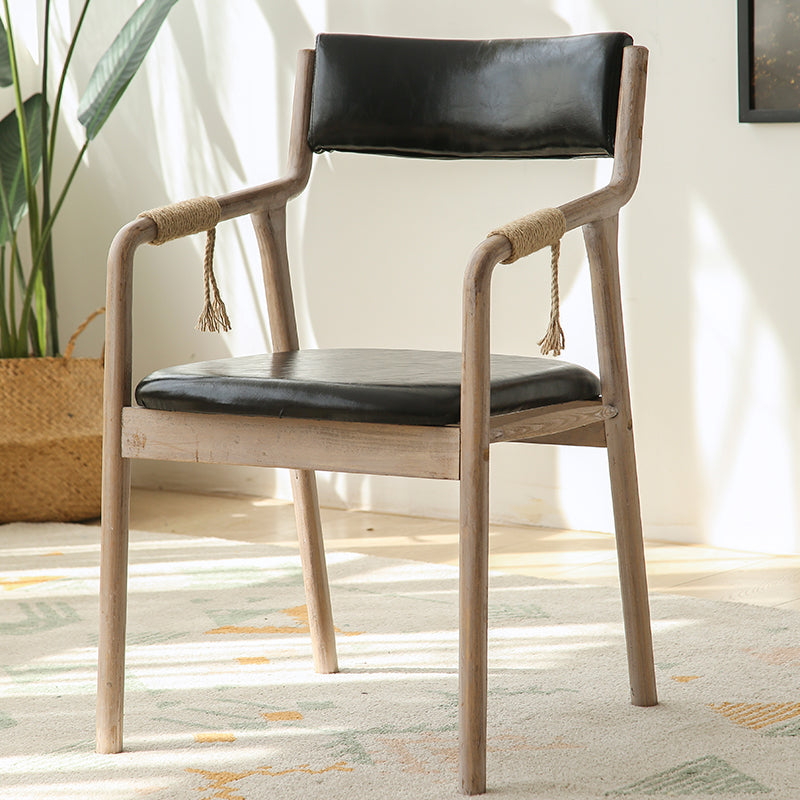 Ensemble de chaises en bois de style traditionnel, bras arrière ouvert, chaises de cuisine et de salle à manger
