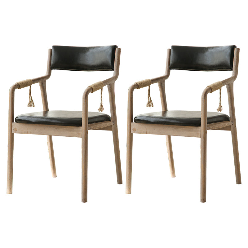 Ensemble de chaises en bois de style traditionnel, bras arrière ouvert, chaises de cuisine et de salle à manger