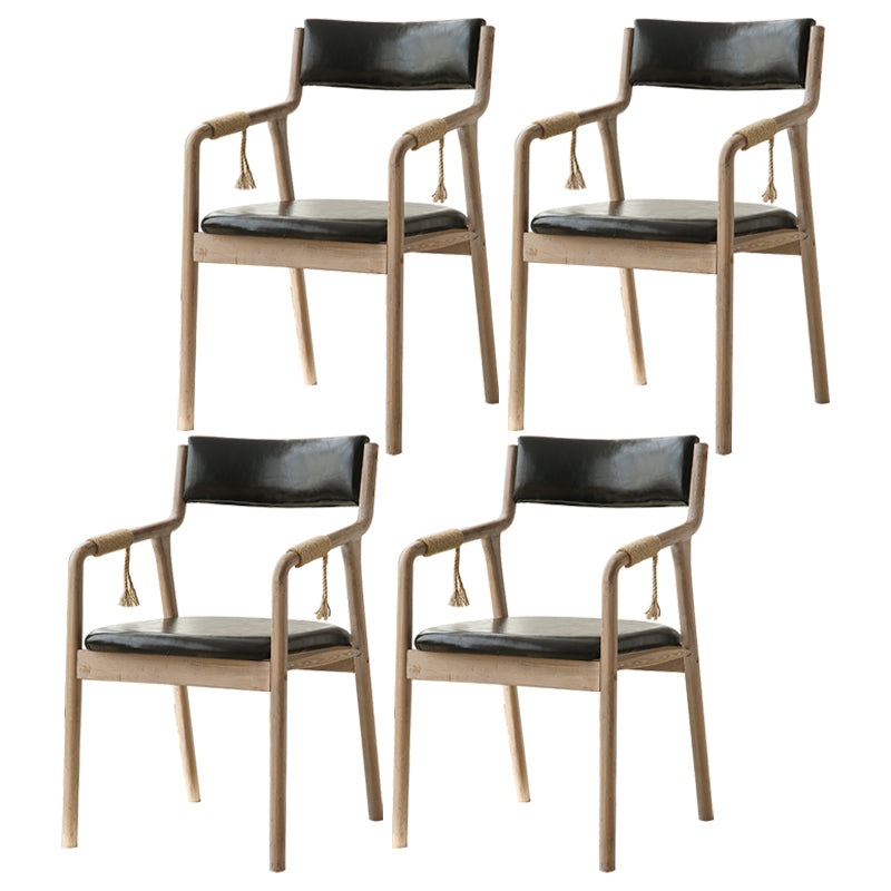 Ensemble de chaises en bois de style traditionnel, bras arrière ouvert, chaises de cuisine et de salle à manger