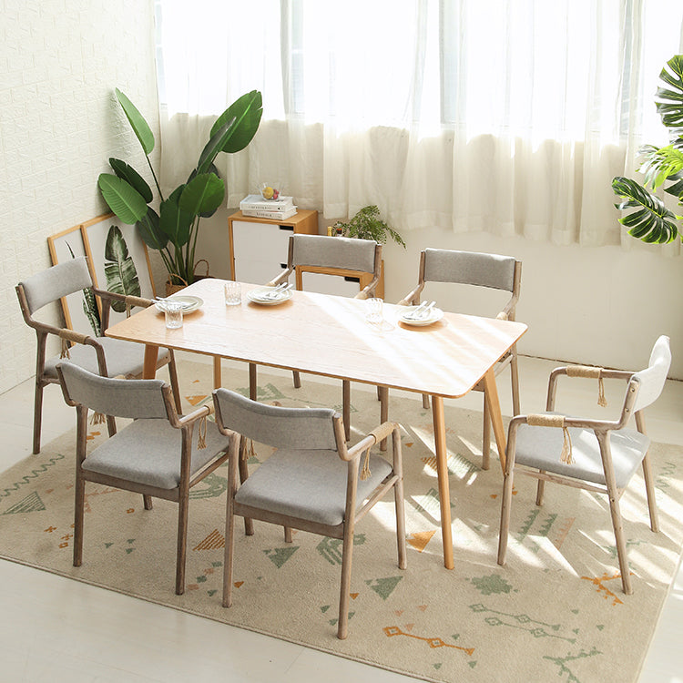 Ensemble de chaises en bois de style traditionnel, bras arrière ouvert, chaises de cuisine et de salle à manger