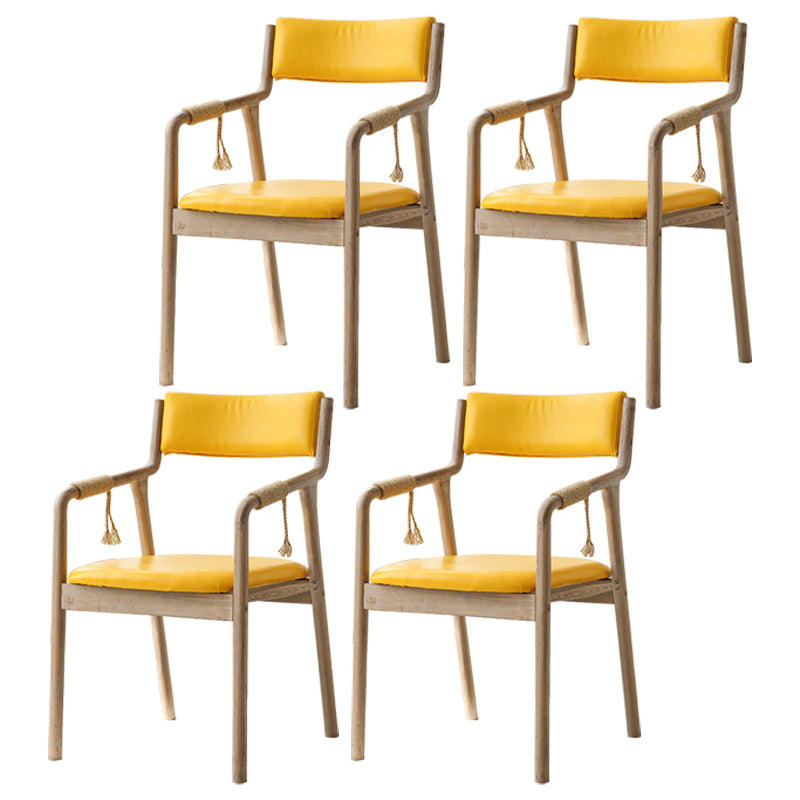 Ensemble de chaises en bois de style traditionnel, bras arrière ouvert, chaises de cuisine et de salle à manger