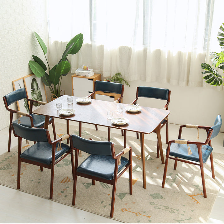 Ensemble de chaises en bois de style traditionnel, bras arrière ouvert, chaises de cuisine et de salle à manger
