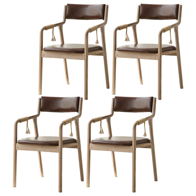 Ensemble de chaises en bois de style traditionnel, bras arrière ouvert, chaises de cuisine et de salle à manger