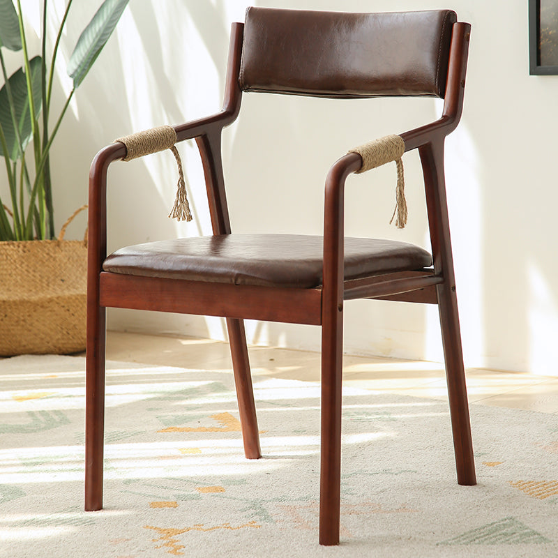 Ensemble de chaises en bois de style traditionnel, bras arrière ouvert, chaises de cuisine et de salle à manger