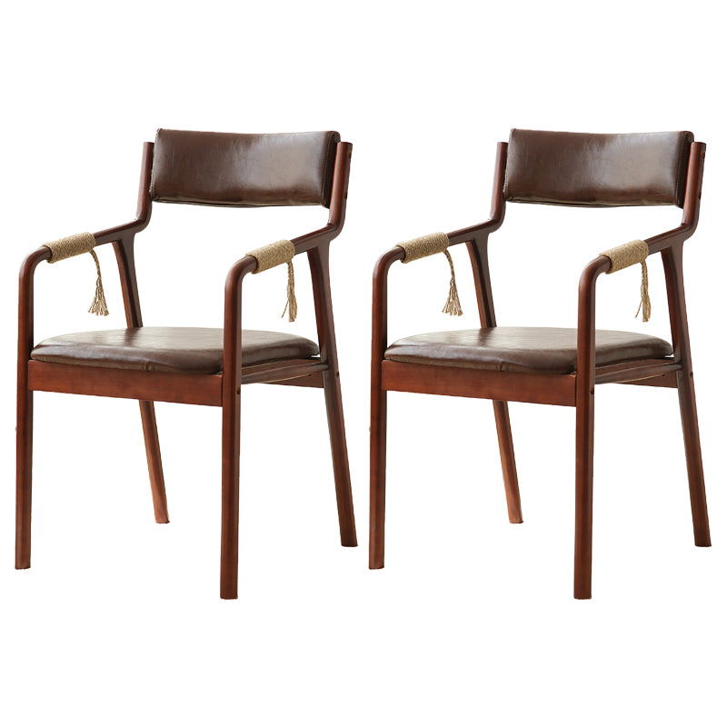 Ensemble de chaises en bois de style traditionnel, bras arrière ouvert, chaises de cuisine et de salle à manger