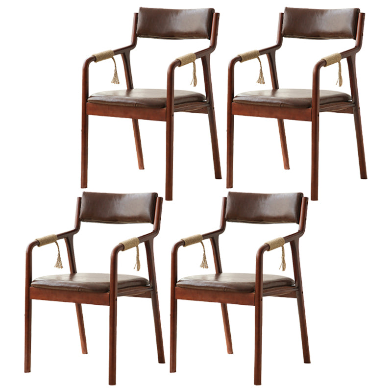 Ensemble de chaises en bois de style traditionnel, bras arrière ouvert, chaises de cuisine et de salle à manger