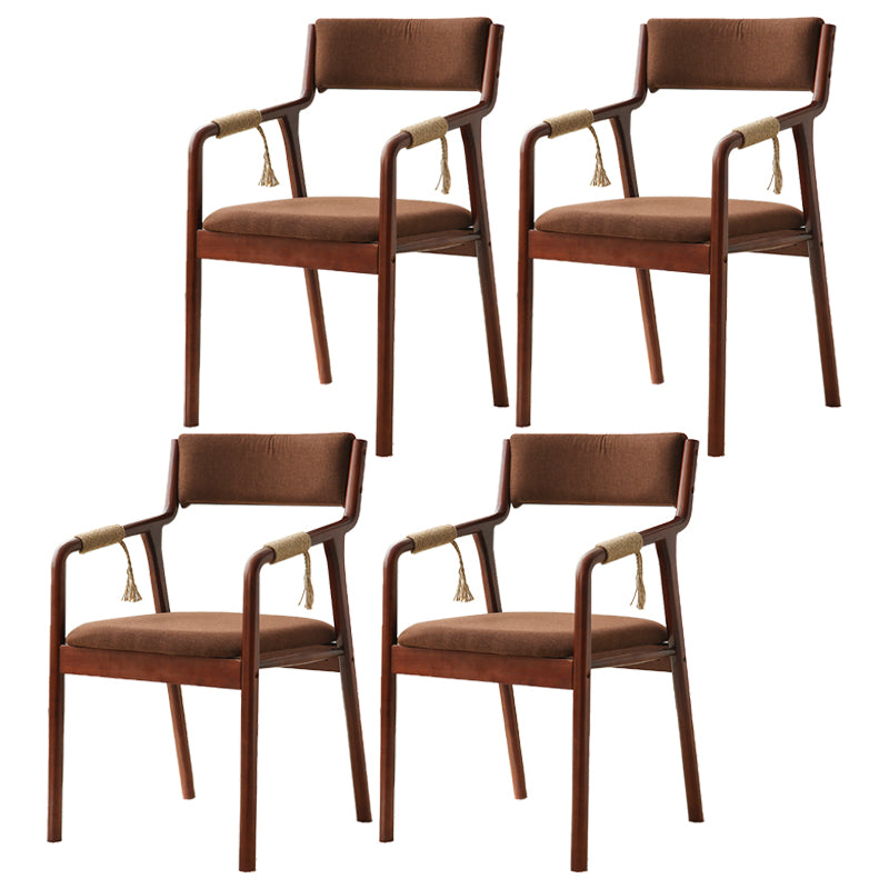 Ensemble de chaises en bois de style traditionnel, bras arrière ouvert, chaises de cuisine et de salle à manger